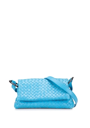 Bottega Veneta Pre-Owned 2012-2025 Nappa Intrecciato Flap crossbody bag - Blue