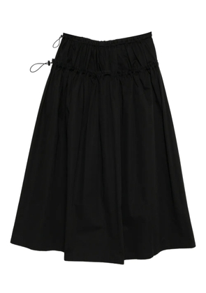Y's drawstring cotton skirt - Black