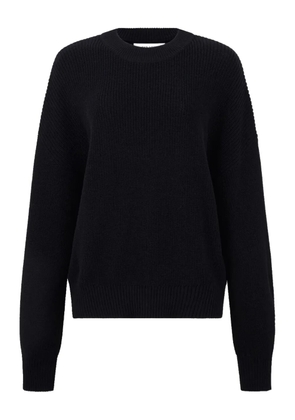 Aya Muse round-neck ribbed sweater - Black