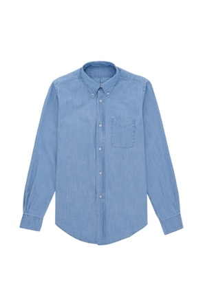Fortela King chest-pocket chambray shirt - Blue