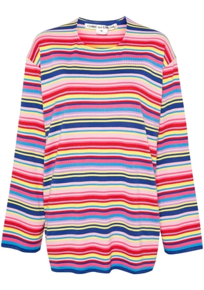 Comme Des Garçons striped knitted jumper - Pink