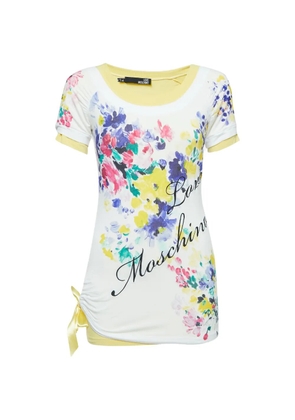 Moschino Pre-Owned floral-print bow-detail top - White