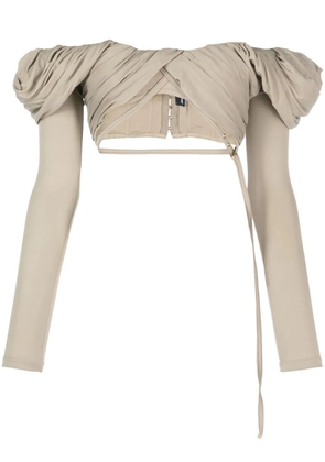 Jacquemus Le haut Spalla off-shoulder blouse - Neutrals
