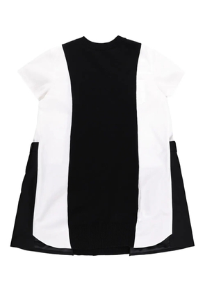 sacai poplin knit dress - Black