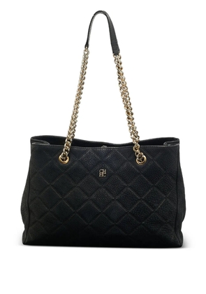 Carolina Herrera Vintage nubuck quilted tote bag - Black