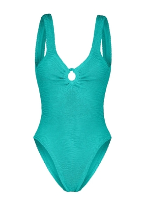 PARAMIDONNA Romana ring detail one piece swimsuit - Blue