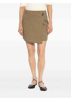 Gestuz check-pattern wrap skirt - Neutrals