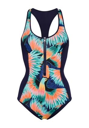 Duskii abstract-print racerback swimsuit - Multicolour