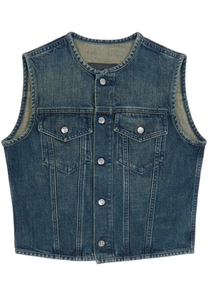MM6 Maison Margiela stonewashed denim gilet - Blue