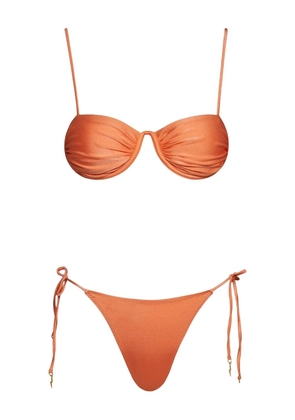 Noire Swimwear Monowire tie-fastening bikini - Orange