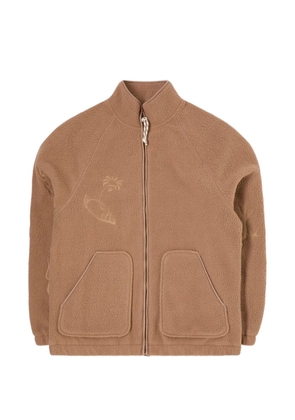 Edwin Balmy embroidered zip jacket - Brown