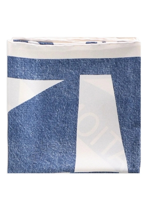 Ferragamo denim-effect scarf - Blue