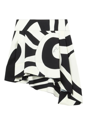 PUCCI Marmo-print asymmetrical mini skirt - Black