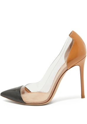 Gianvito Rossi pre-owned 110mm Plexi transparent-panel pumps - Brown