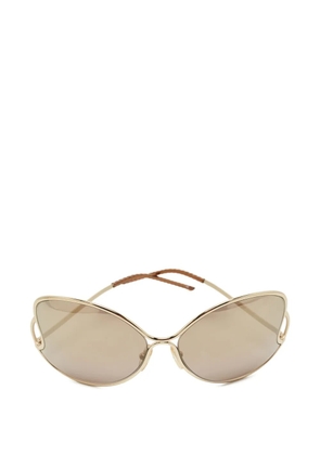 Fendi Pre-Owned butterfly-frame sunglasses - Gold