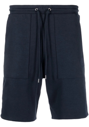 Michael Kors monogram-print reversible track shorts - Blue