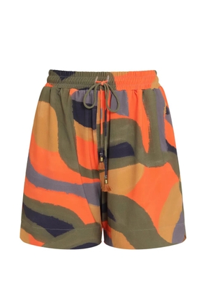 Lygia & Nanny drawstring patterned shorts - Orange