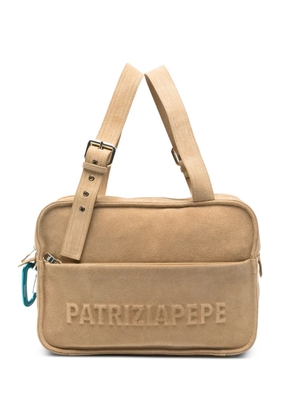 Patrizia Pepe (IM)Perfection embossed suede tote bag - Neutrals