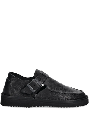 Fracap buckle-fastening leather loafers - Black