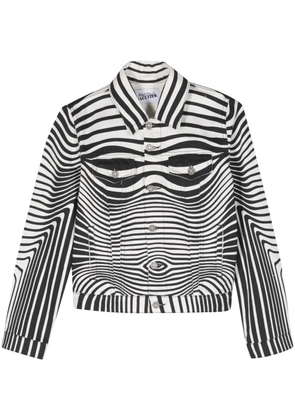 Jean Paul Gaultier Morphing Digital-print denim jacket - White