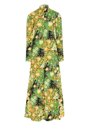 Rosetta Getty zip-up turtleneck maxi dress - Green
