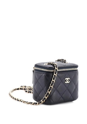 CHANEL Pre-Owned Classic Vanity Case with Chain Quilted Caviar Mini pouch - Blue