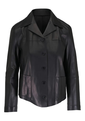 Lafayette 148 button-fastening leather jacket - Black