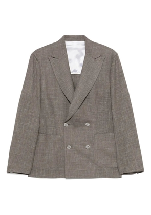 Barba double-breasted blazer - Grey