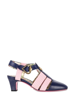 Gucci Pre-Owned Double G leather pumps - Blue