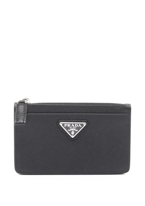 Prada Pre-Owned 2020s triangle-logo coin purse - Black