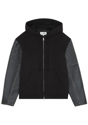 MM6 Maison Margiela zip-up hooded jacket - Black