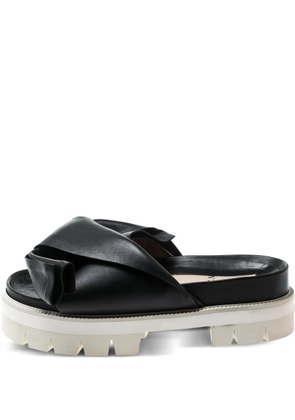 Nº21 Pre-Owned leather slides - Black