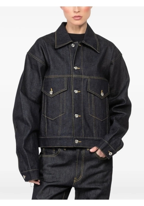 Setchu contrast-stitching denim jacket - Blue