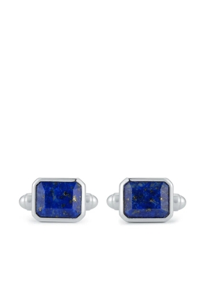 Mateo Emerald Cut Lapis cufflinks - Silver