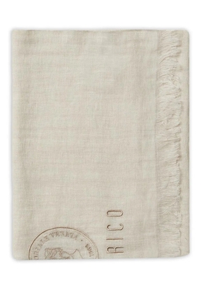 Peserico logo-embroidered scarf - Neutrals