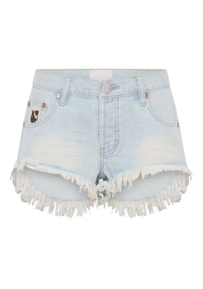 One Teaspoon frayed denim shorts - Blue