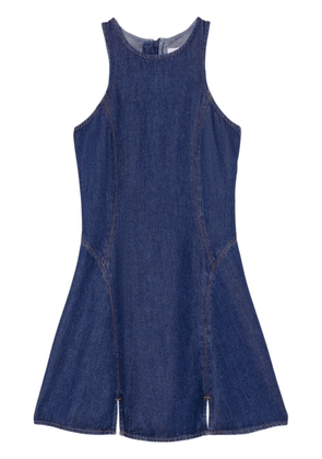 RE/DONE zip-back lyocell dress - Blue