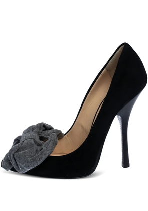 Giuseppe Zanotti Vintage 120mm pointed-toe bow-detailing pumps - Black