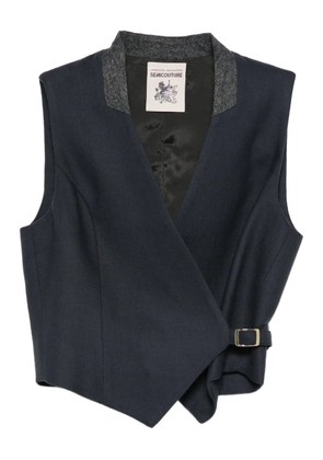 Semicouture buckle-detail waistcoat - Grey