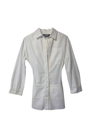 Jacquemus Pre-Owned layered shirt dress - White