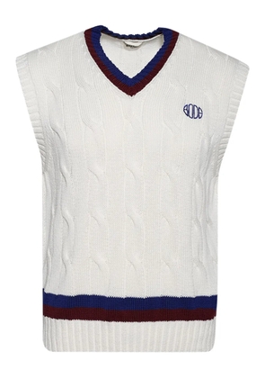 BODE cotton knitted vest - White
