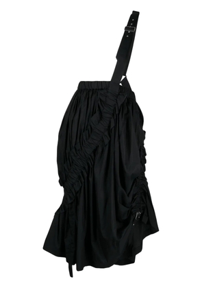 Noir Kei Ninomiya ruched-detailing cotton skirt - Black