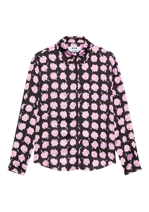 MSGM floral-print shirt - Brown