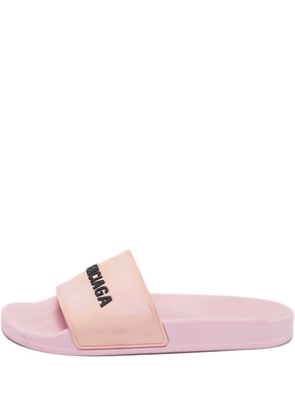 Balenciaga Pre-Owned logo slides - Pink