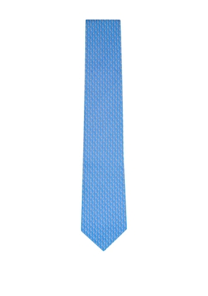 Ferragamo rackets-pattern tie - Blue