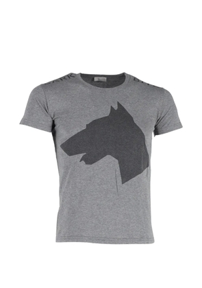 Christian Dior Pre-Owned Dark Bite dog-graphic T-shirt - Grey