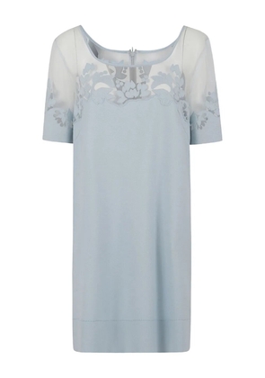 Ermanno Scervino floral-appliqué dress - Blue