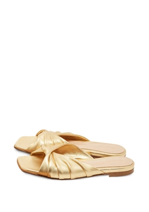 Gianvito Rossi leather knotted sandals - Gold