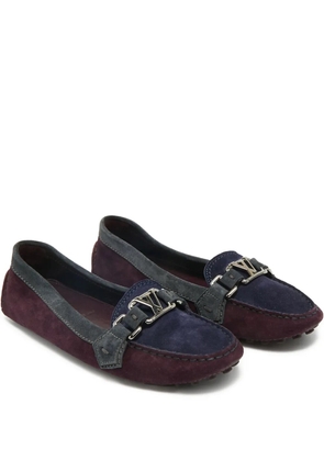 Louis Vuitton Pre-Owned Oxford suede loafers - Purple