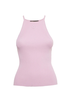 Maje ribbed logo tank top - Pink